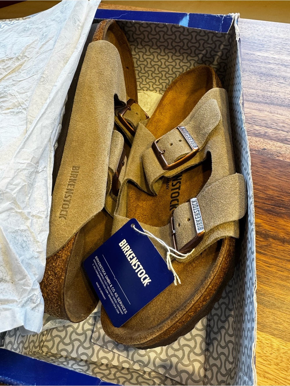 Birkenstock Women’s Suede Arizona Sandals - Taupe-BRAND NEW IN BOX AND TAGGED